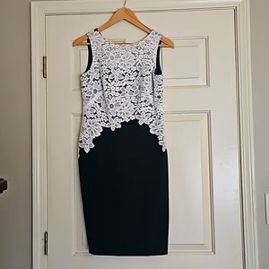 Lauren floral stitched dress, sz 4p